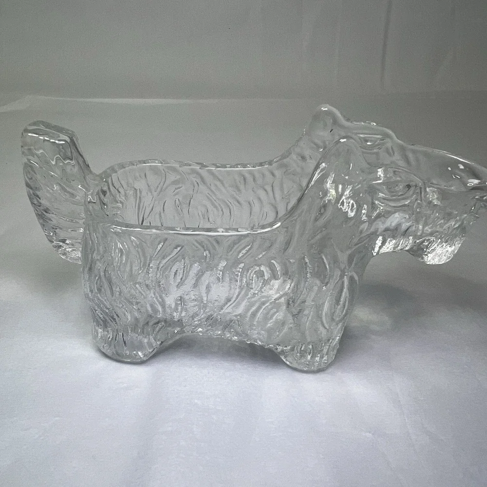 Vintage 1930's POST Cereal LE Smith Pressed CLEAR Glass Scottie Dog Creamer Rare
